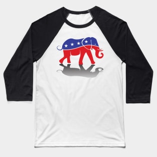 Republican Elephant American Flag Baseball T-Shirt